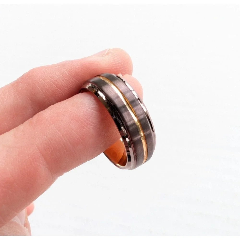 READ Stauer Mens Ring Size‎ 9 Infinity Band in Box Diamond Aura